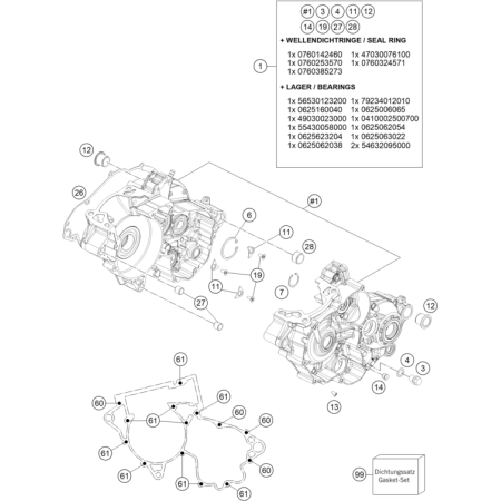 CARTER MOTEUR HUSQVARNA 300 TE 2027 - DUBOST HVA